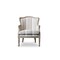 Baxton Studio Charlemagne Traditional French Accent Chair-Oak (Brown Stripe) 107-5487 - alternate 3